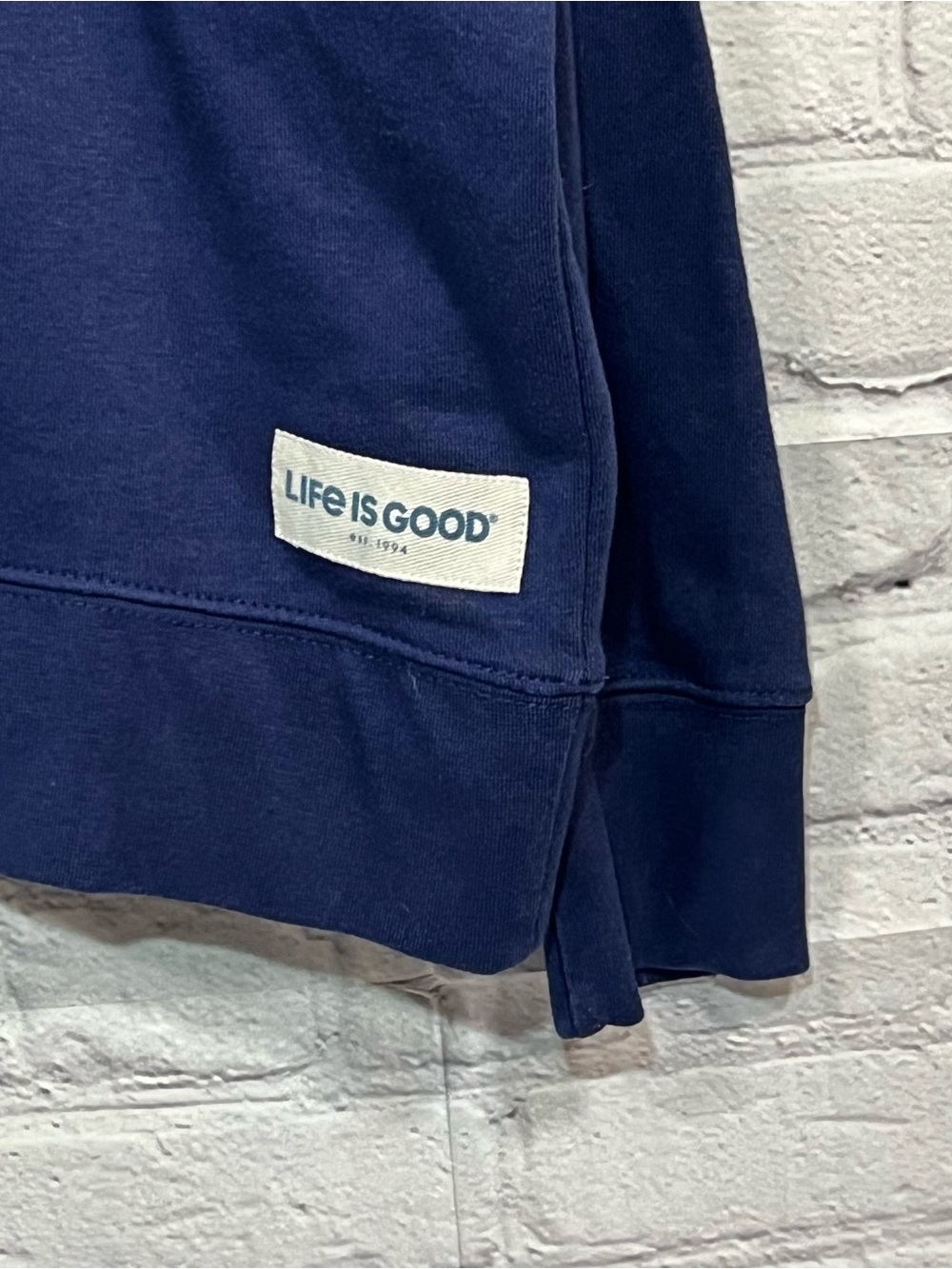 Life Is Good Sweatshirt Womens XL Blue Pullover Fleece Spread Good Vibes - Picture 6 of 14